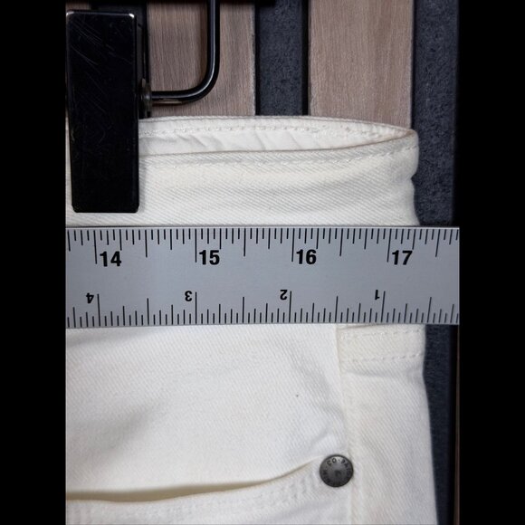 New Paige Jeans 32 Womens White Skyline Skinny Optic Mid Rise Stretch - Picture 3 of 10